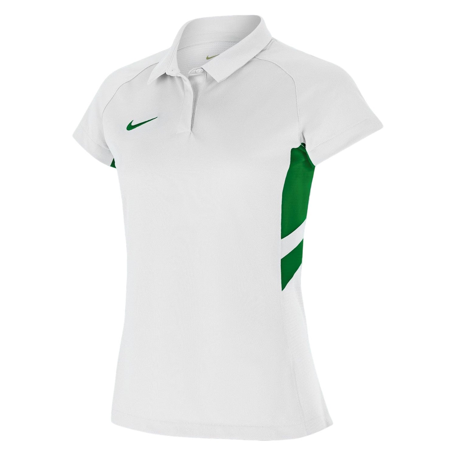 White-Pine Green - Side - Nike Womens-Ladies Contrast Panel Raglan Polo Shirt