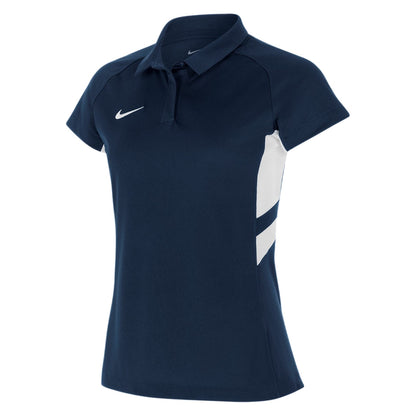 Solid Navy-Solid White - Front - Nike Womens-Ladies Contrast Panel Raglan Polo Shirt
