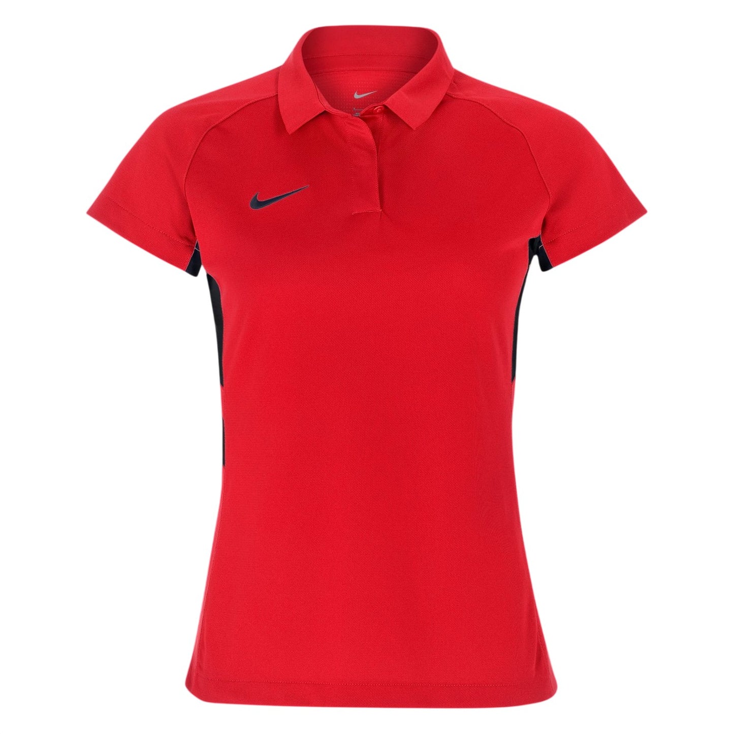 Uni Red-Black - Front - Nike Womens-Ladies Contrast Panel Raglan Polo Shirt