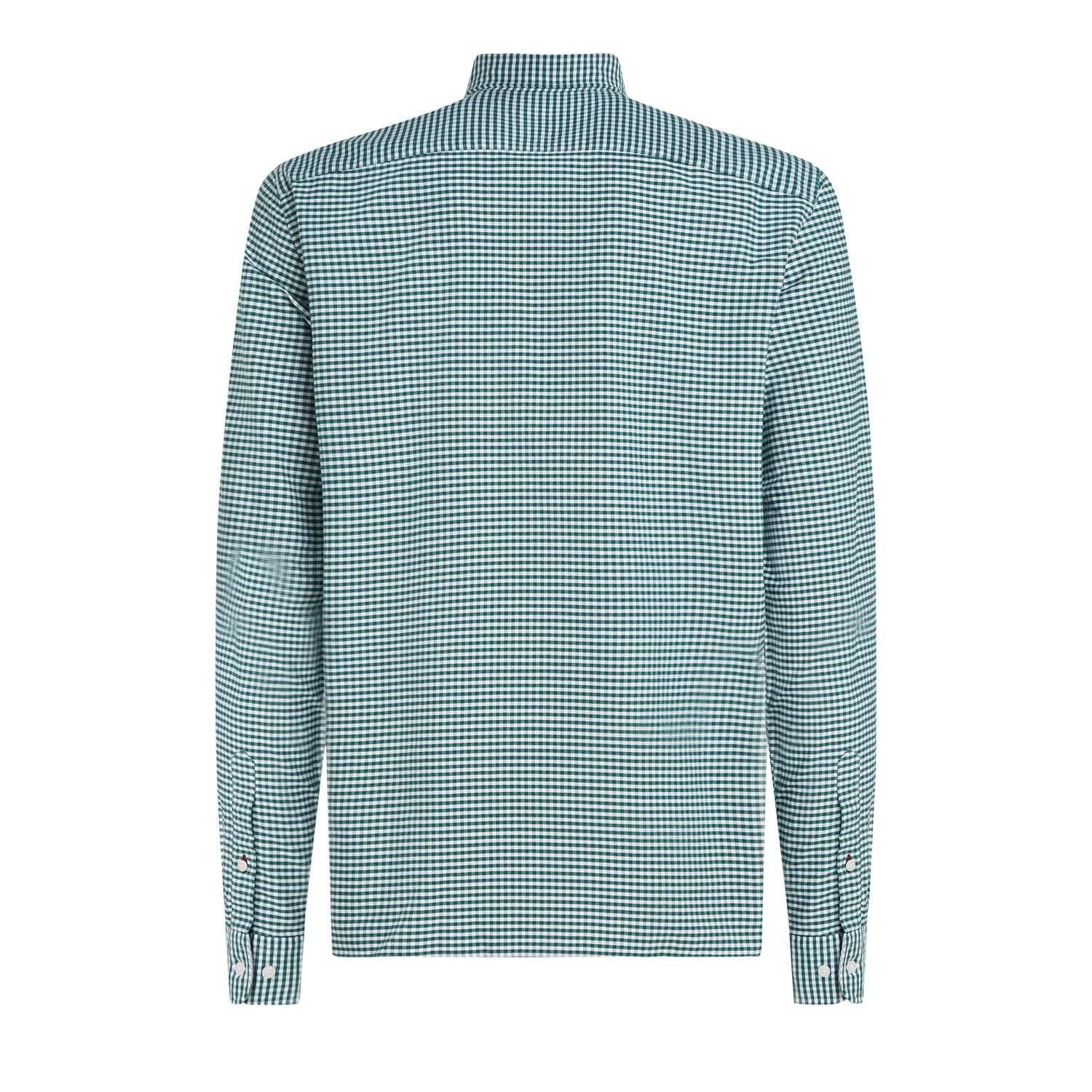 Green - Back - Tommy Hilfiger Mens Gingham Check Oxford Regular Shirt