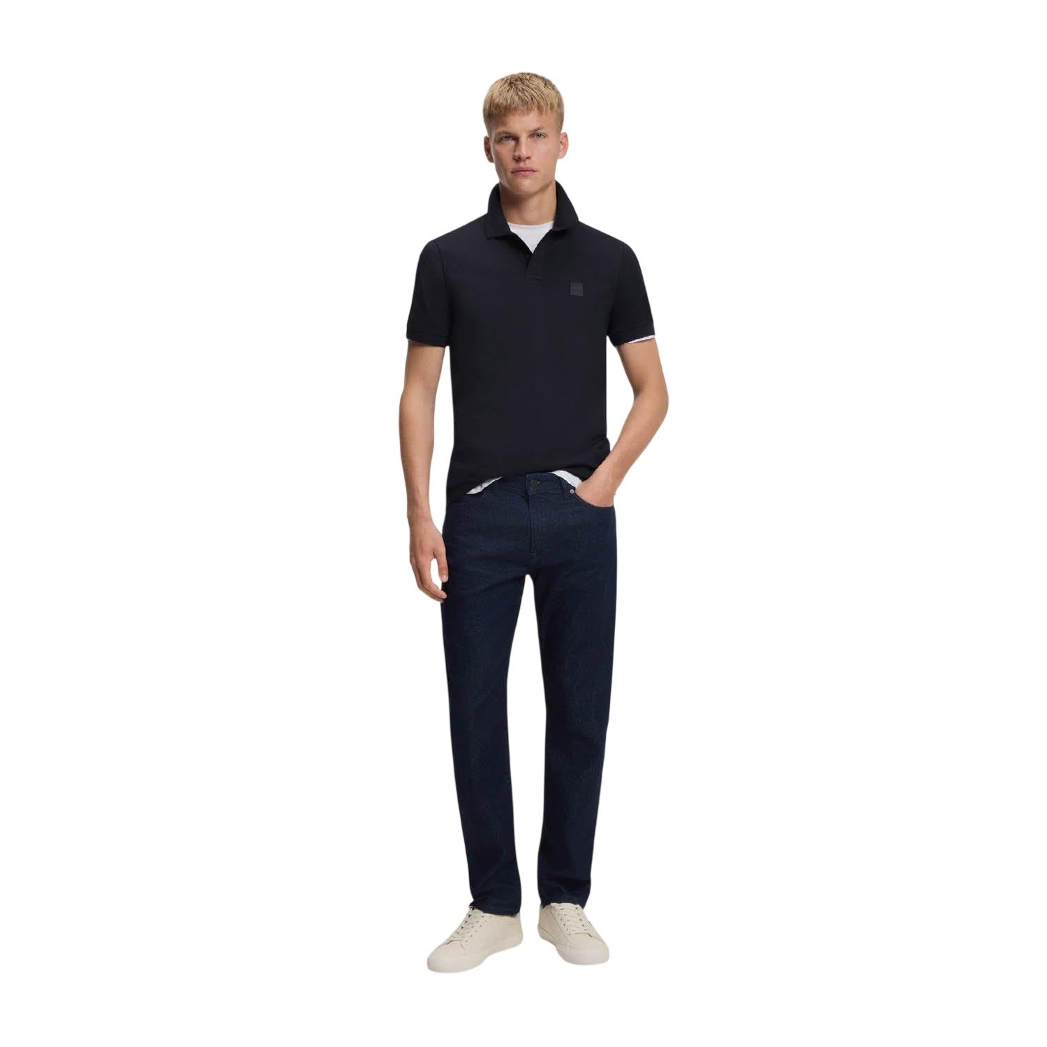 Dark Blue - Lifestyle - Boss Mens Passenger Box Logo Polo Shirt