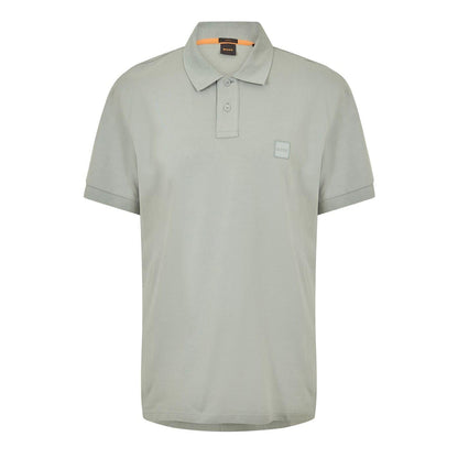 Dark Green - Front - Boss Mens Passenger Box Logo Polo Shirt