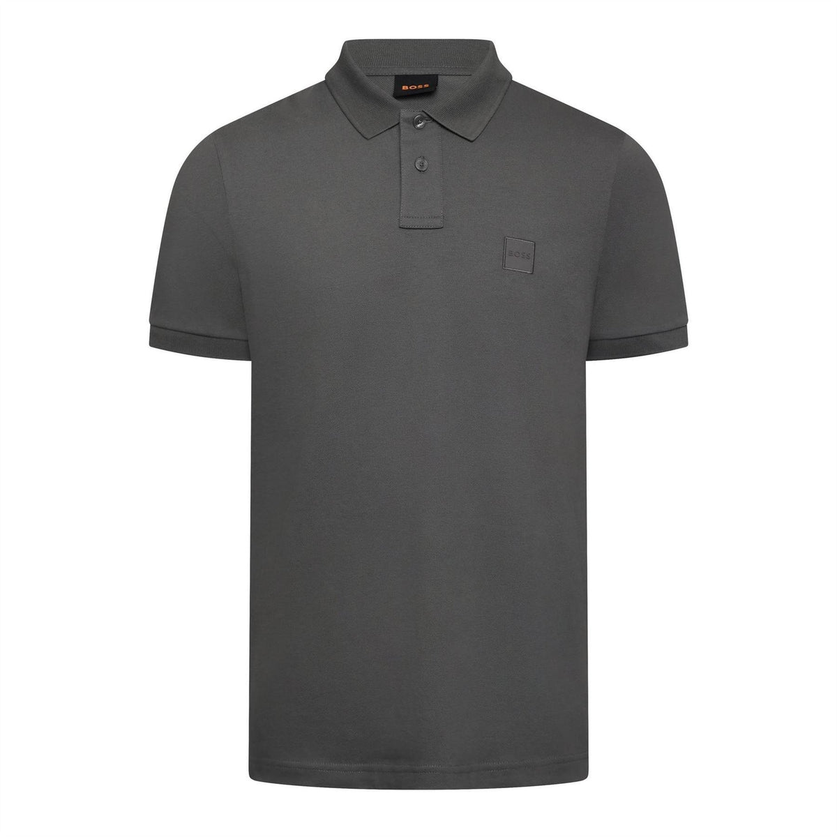 Dark Grey - Front - Boss Mens Passenger Box Logo Polo Shirt