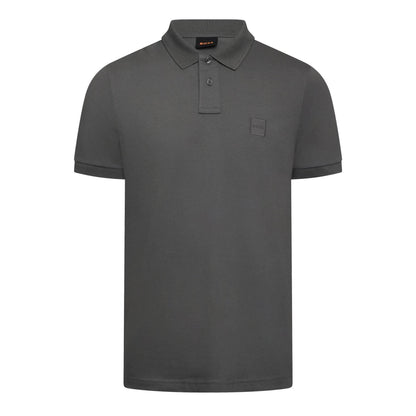 Dark Grey - Front - Boss Mens Passenger Box Logo Polo Shirt