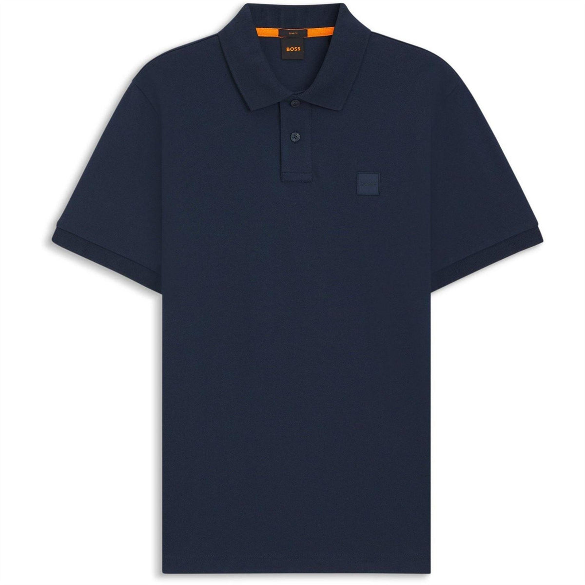 Navy Blue - Front - Boss Mens Passenger Box Logo Polo Shirt