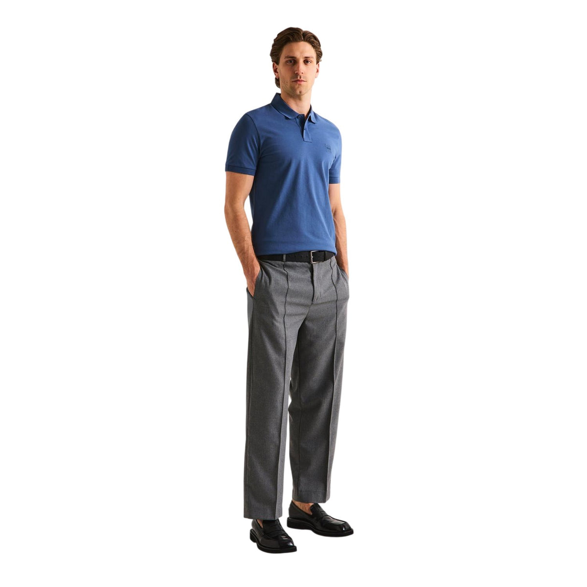 Blue - Lifestyle - Boss Mens Passenger Box Logo Polo Shirt