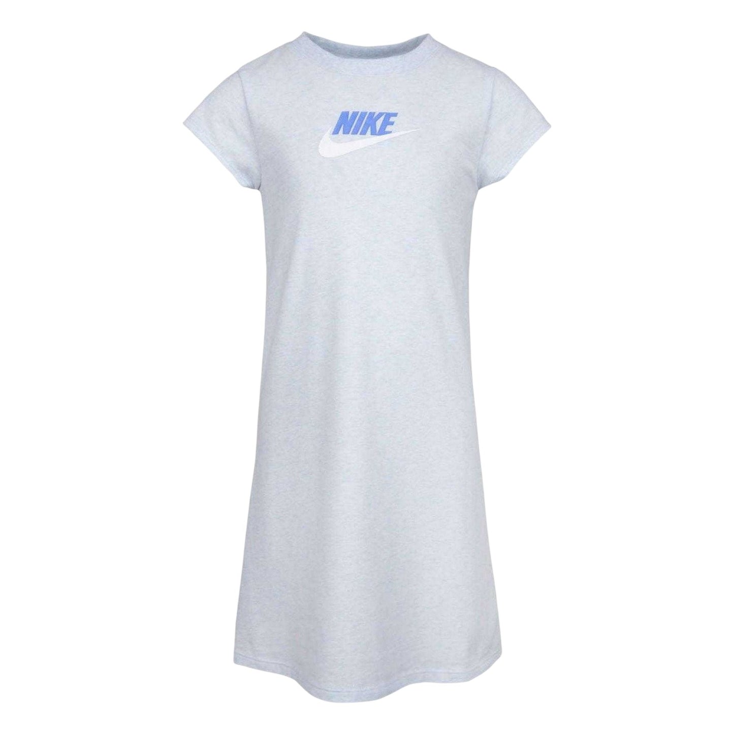 Grey - Front - Nike Girls Swoosh Short-Sleeved T-Shirt Dress
