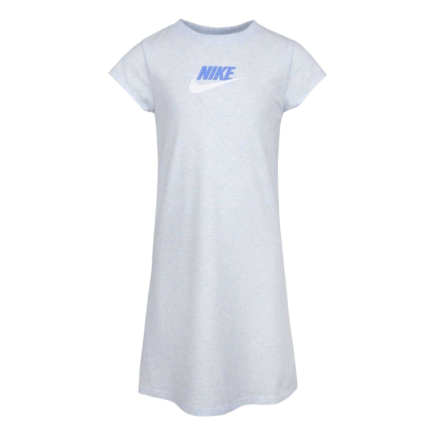 Grey - Front - Nike Girls Swoosh Short-Sleeved T-Shirt Dress