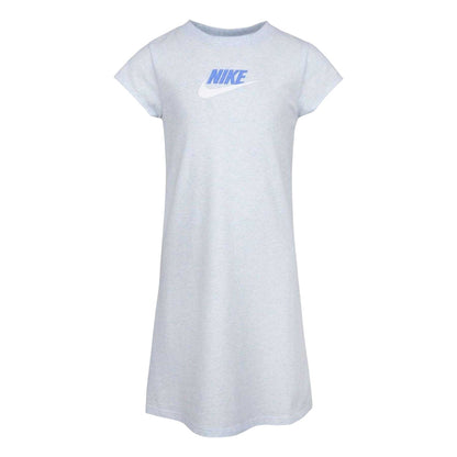 Grey - Front - Nike Girls Swoosh Short-Sleeved T-Shirt Dress
