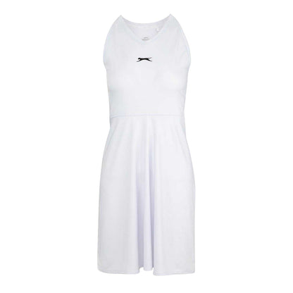 White - Front - Slazenger Womens-Ladies Logo Tennis Dress
