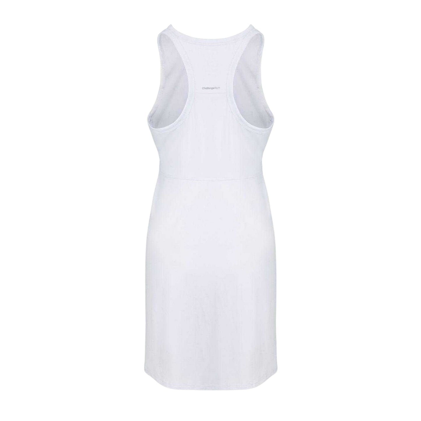 White - Back - Slazenger Womens-Ladies Logo Tennis Dress