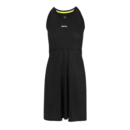 Black - Front - Slazenger Womens-Ladies Logo Tennis Dress