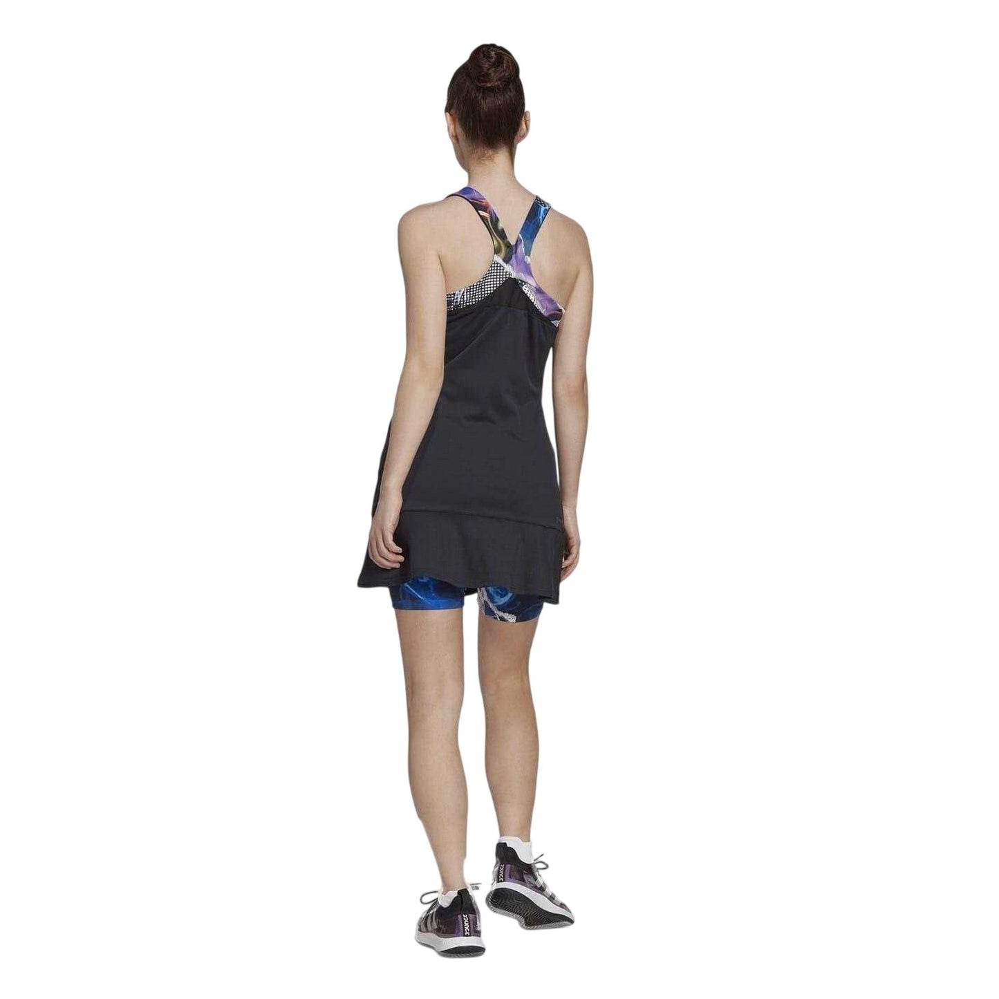 Black Print - Back - Adidas Womens-Ladies US Printed Dress Set