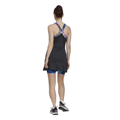 Black Print - Back - Adidas Womens-Ladies US Printed Dress Set