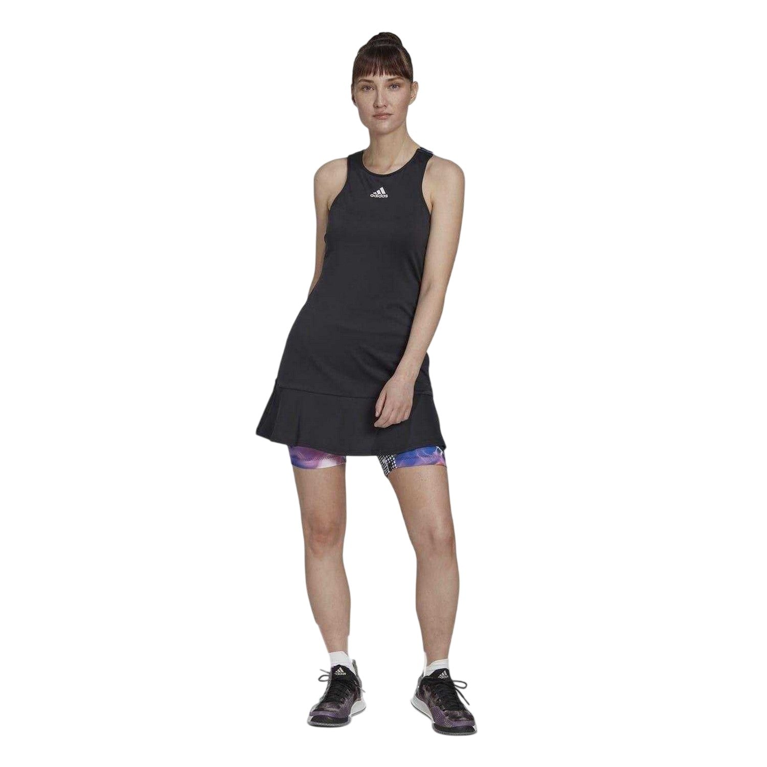 Black Print - Lifestyle - Adidas Womens-Ladies US Printed Dress Set