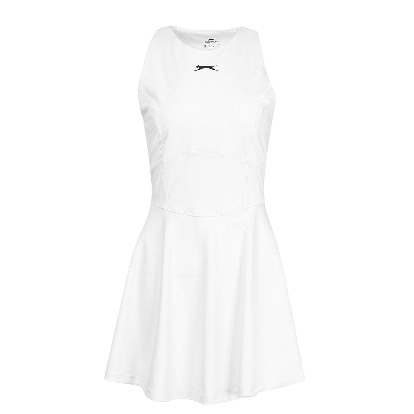 White - Side - Slazenger Womens-Ladies Logo 2 in 1 Tennis Dress