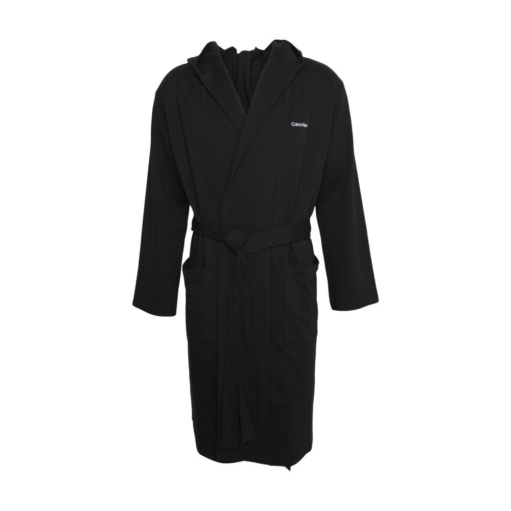 Black - Front - Calvin Klein Mens Modern Cotton Dressing Gown