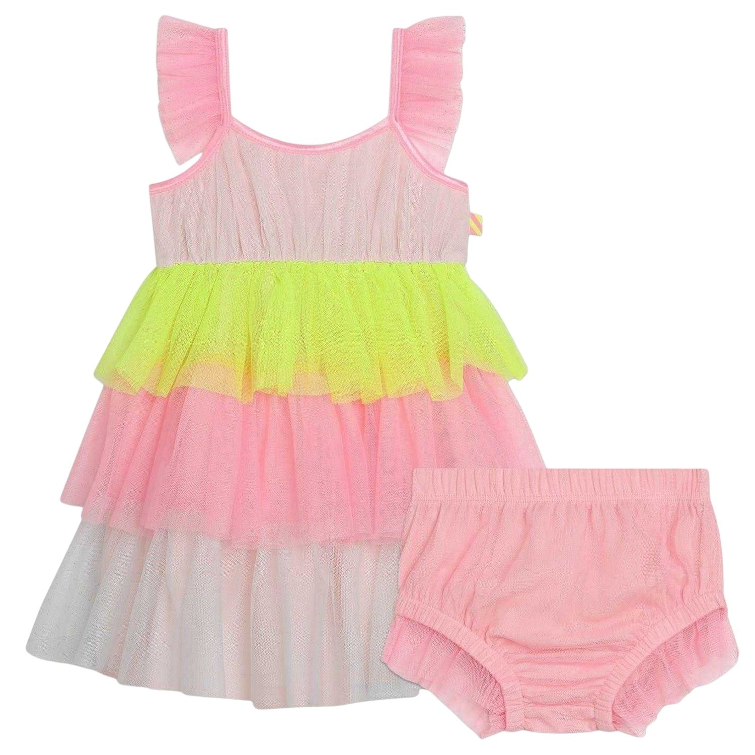Multicoloured Ombre - Front - Billieblush Girls Tiered Dress