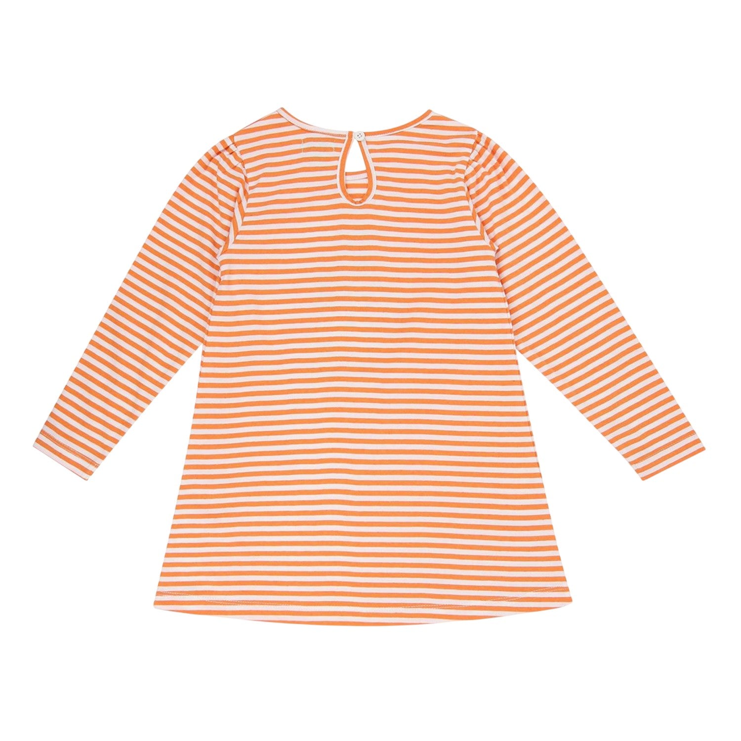 Orange Print - Back - Lilly & Sid Girls Witch Cat Mini Dress