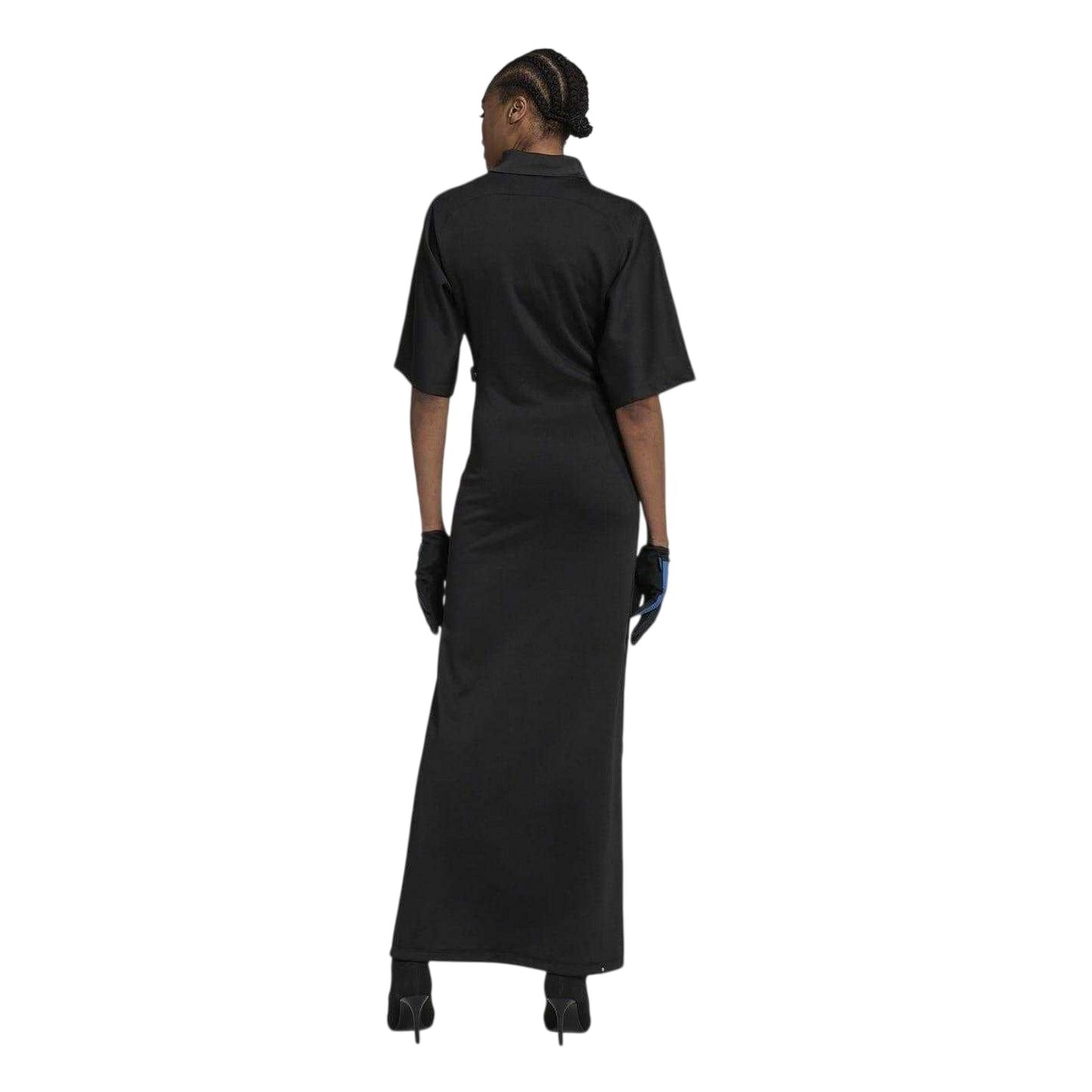 Black - Back - Adidas Womens-Ladies Trefoil Maxi Dress