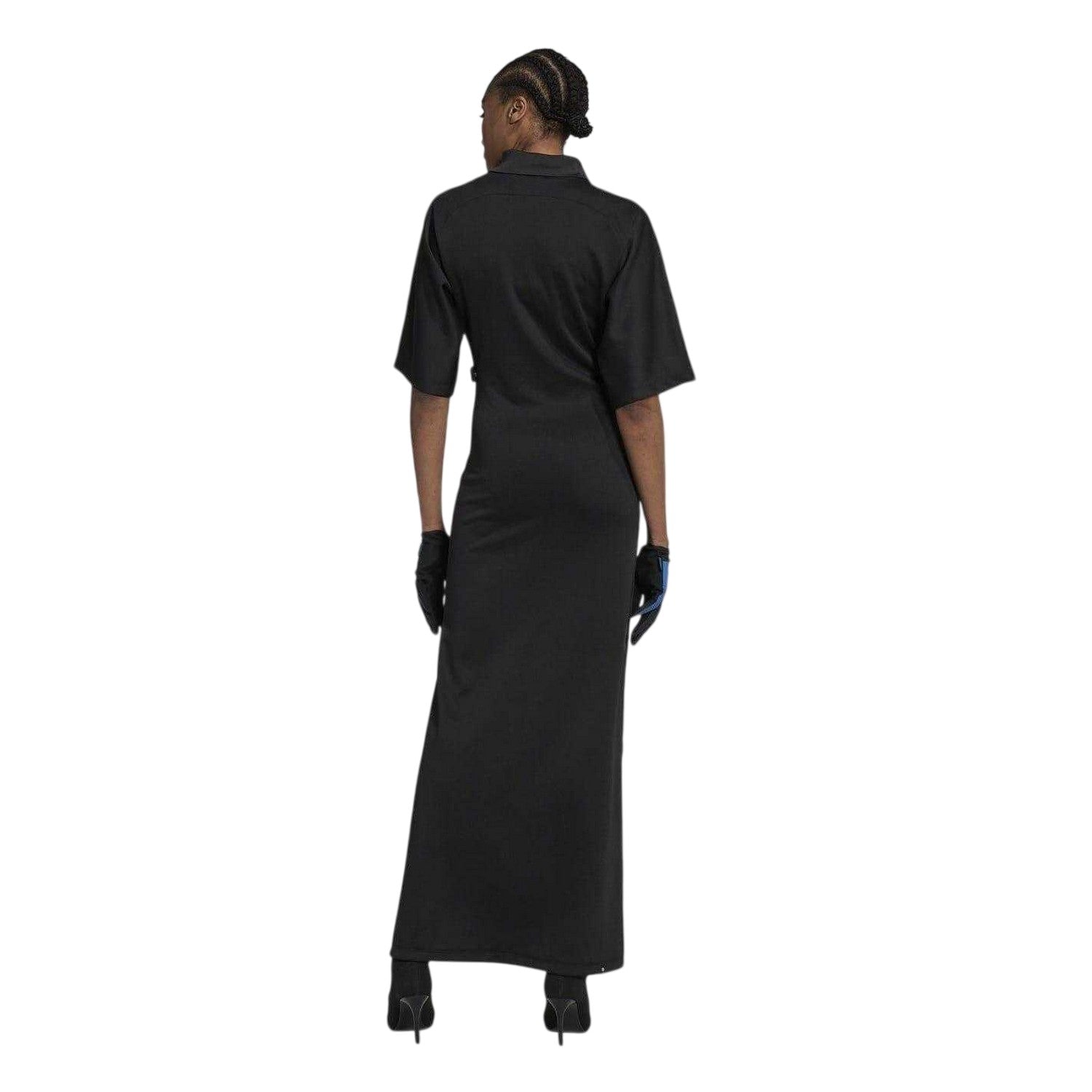 Black - Back - Adidas Womens-Ladies Trefoil Maxi Dress
