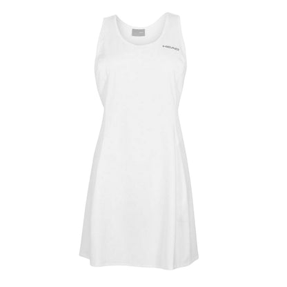 White - Front - Head Womens-Ladies Club Plain Tank Dress