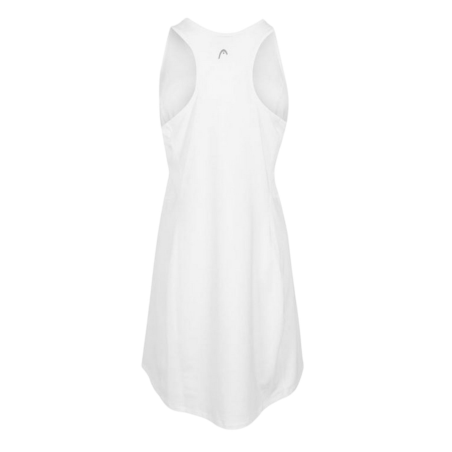 White - Back - Head Womens-Ladies Club Plain Tank Dress