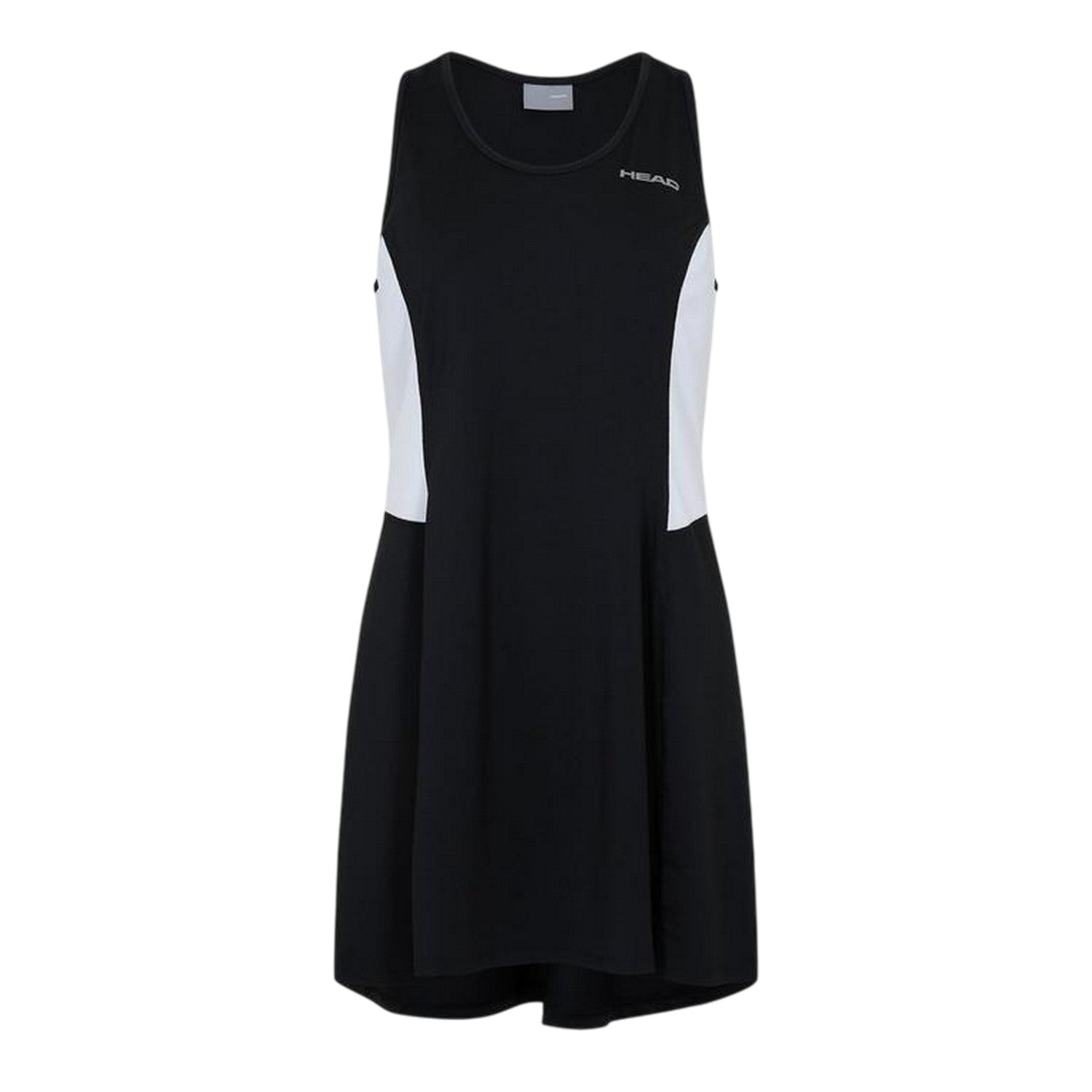 Black - Front - Head Womens-Ladies Club Plain Tank Dress