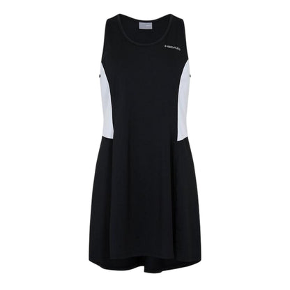 Black - Front - Head Womens-Ladies Club Plain Tank Dress