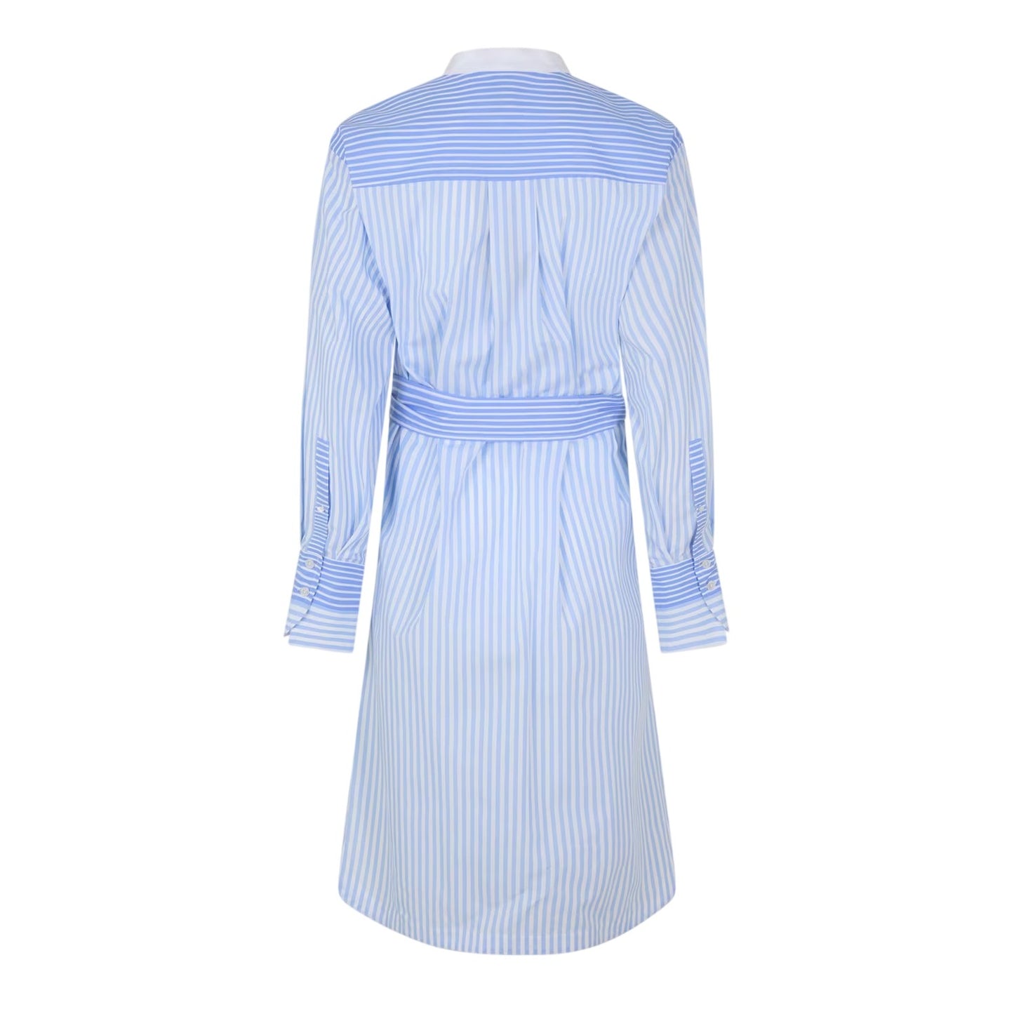 Brown - Back - Boss Womens-Ladies Striped Wrap Dress