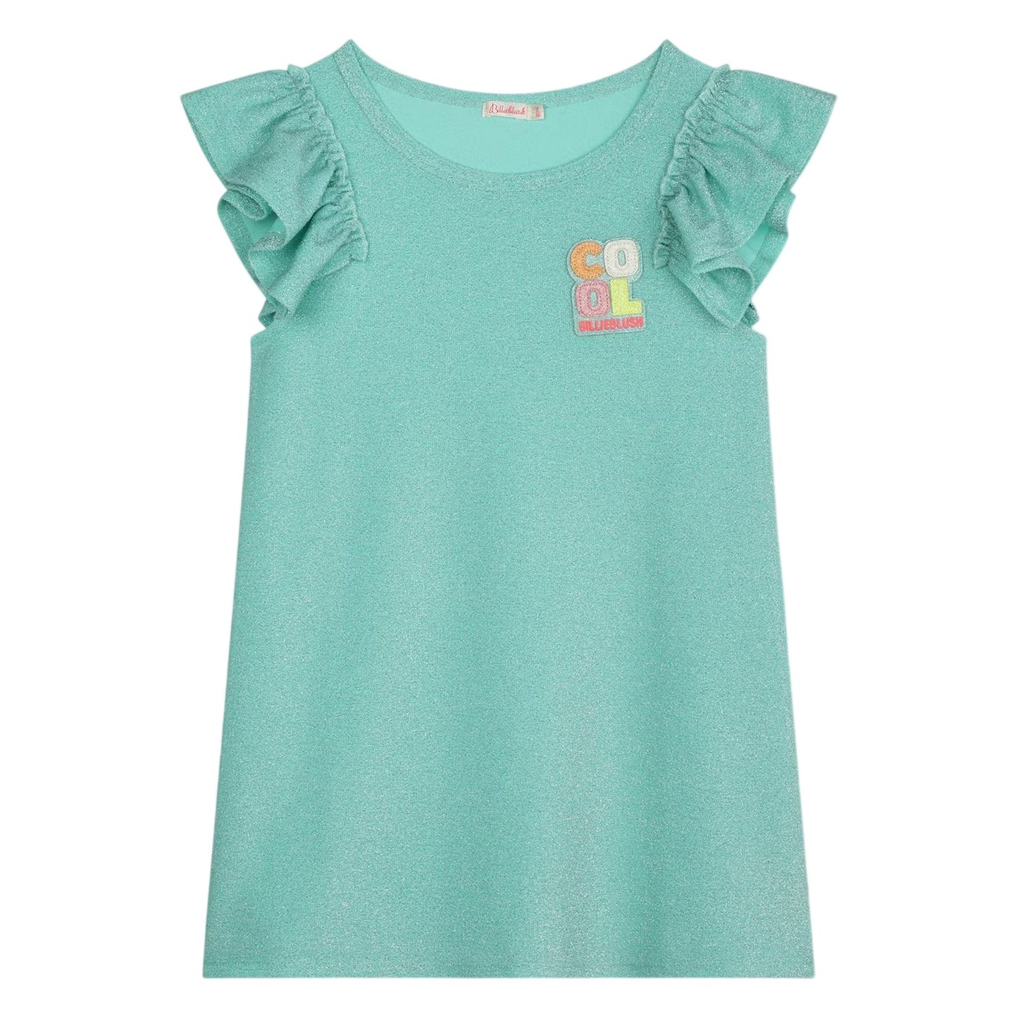 Beach Blue - Back - Billieblush Girls Embroidered Patch Skater Dress