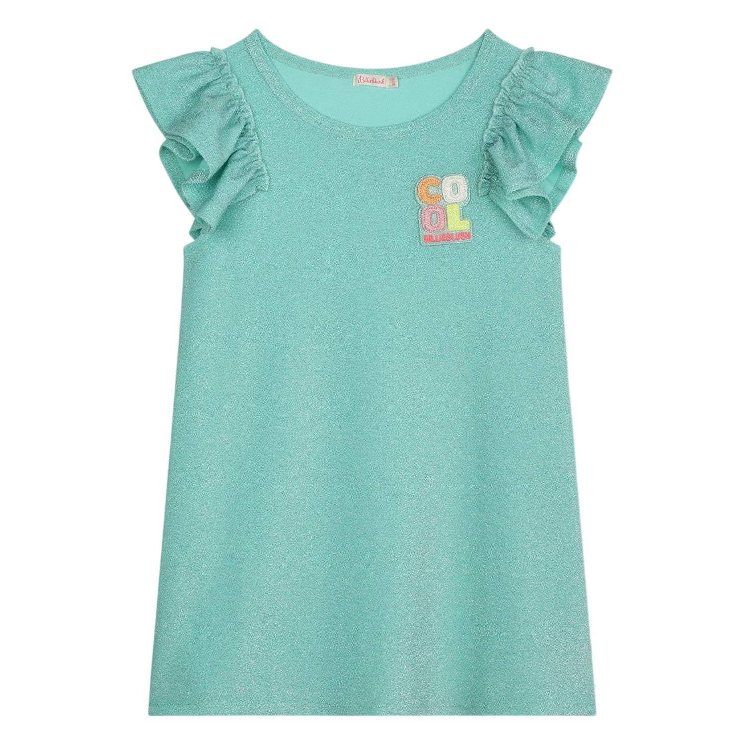 Beach Blue - Back - Billieblush Girls Embroidered Patch Skater Dress