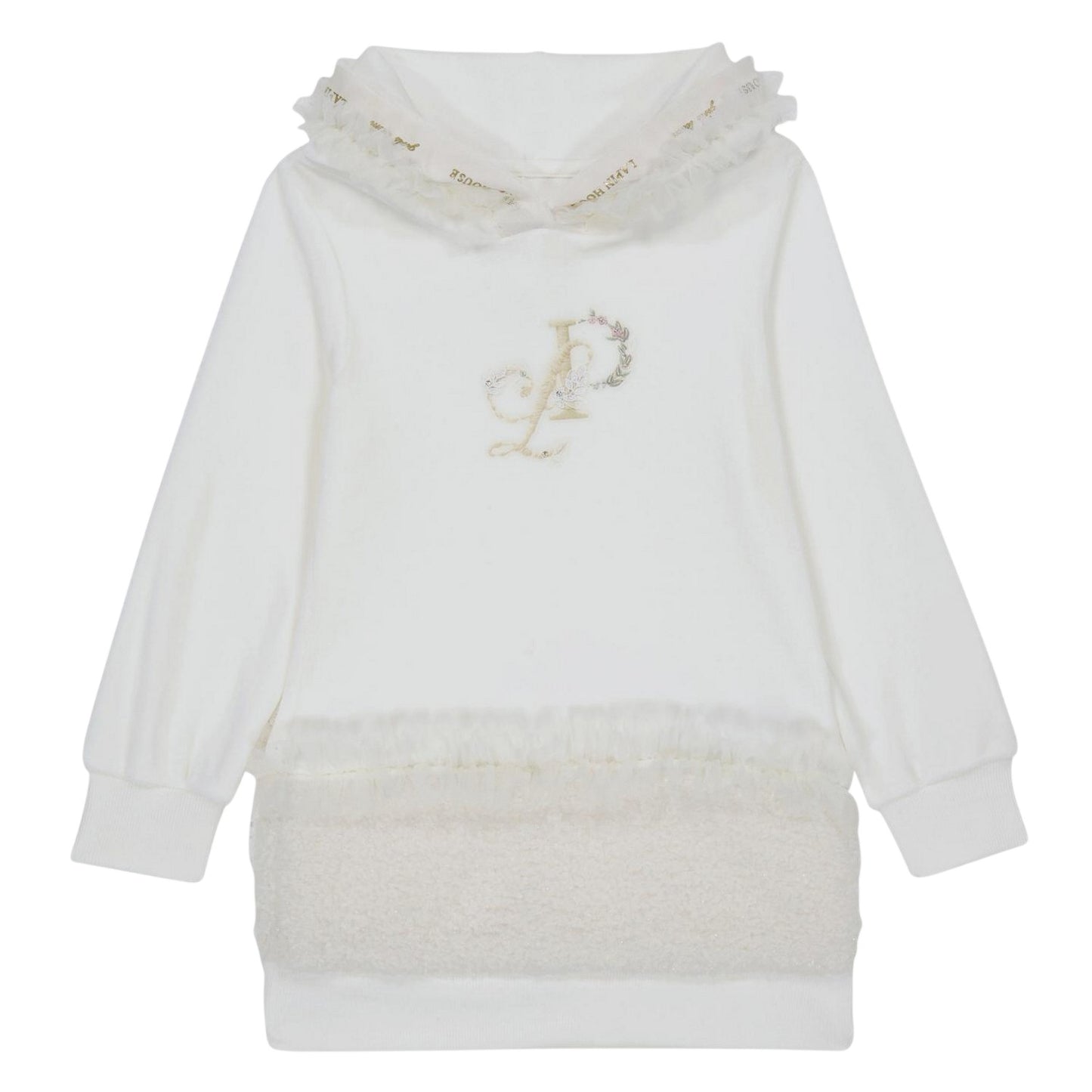 Off White - Front - Lapin House Girls Monogram Dress