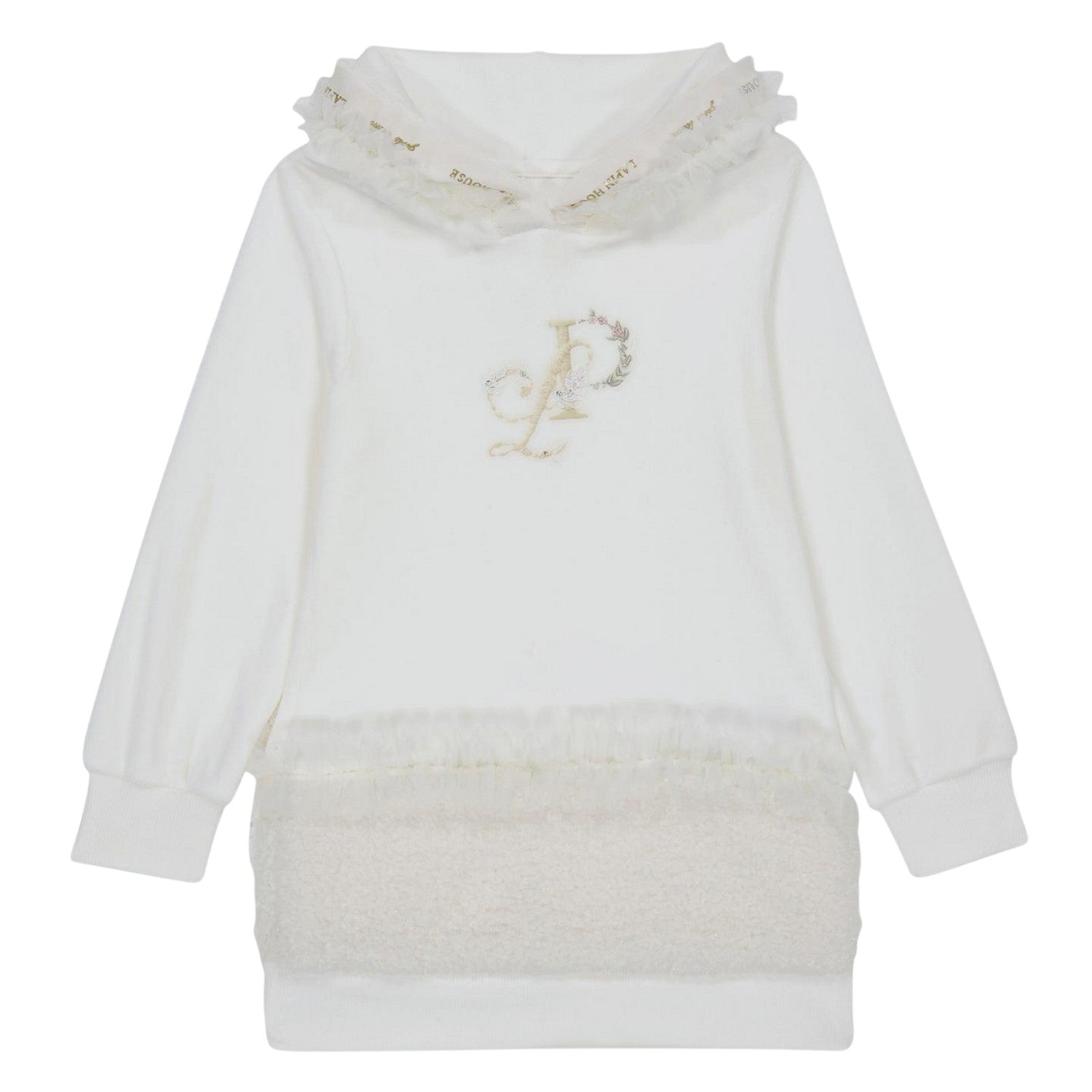 Off White - Front - Lapin House Girls Monogram Dress