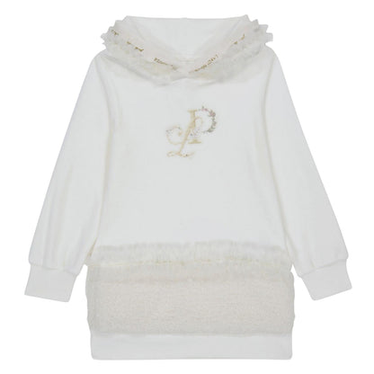 Off White - Front - Lapin House Girls Monogram Dress