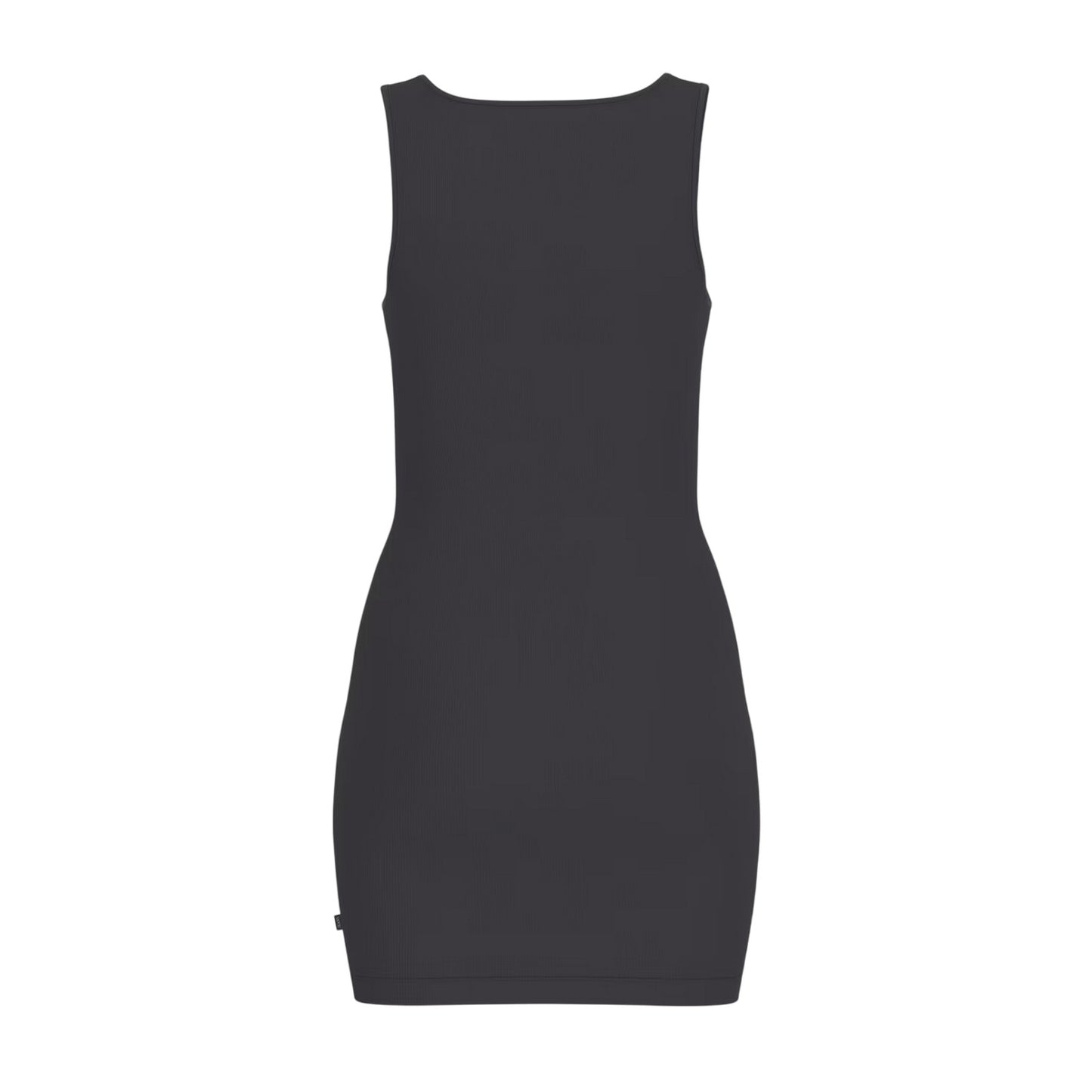 Jet Black - Back - Guess Womens-Ladies Square Neck Slim Mini Dress