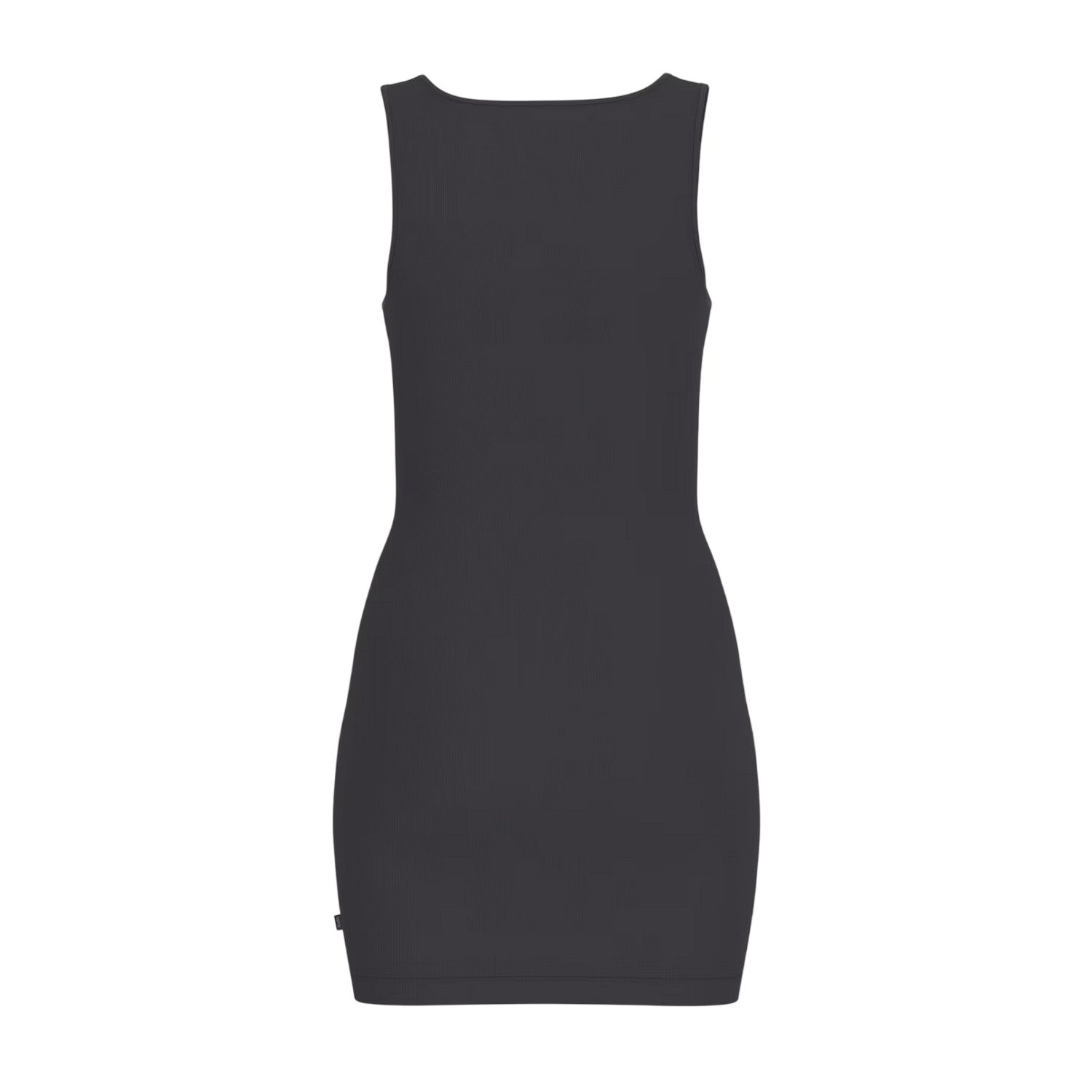 Jet Black - Back - Guess Womens-Ladies Square Neck Slim Mini Dress