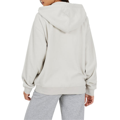 Cloud Grey - Back - Brave Soul Womens-Ladies Polar Fleece Full Zip Hoodie