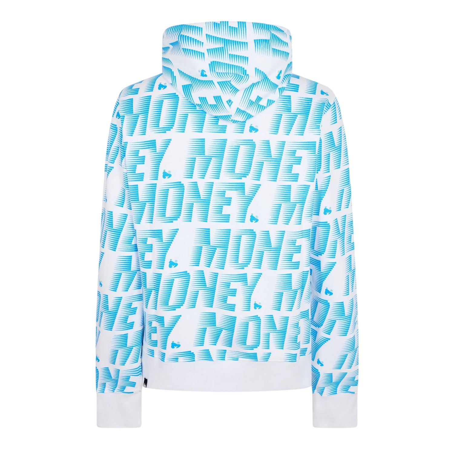 Blue - Back - Money Mens Zoom Block Logo Hoodie