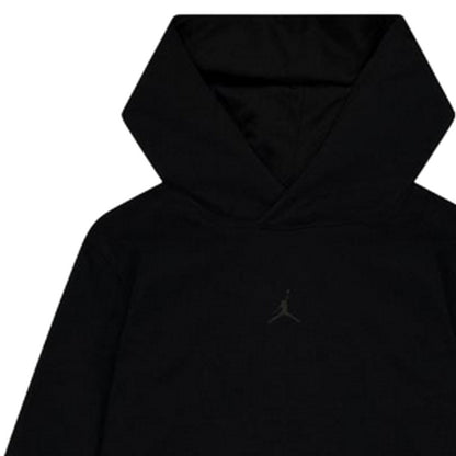 Black - Side - Nike Childrens-Kids Air Jordan Fleece Overhead Hoodie