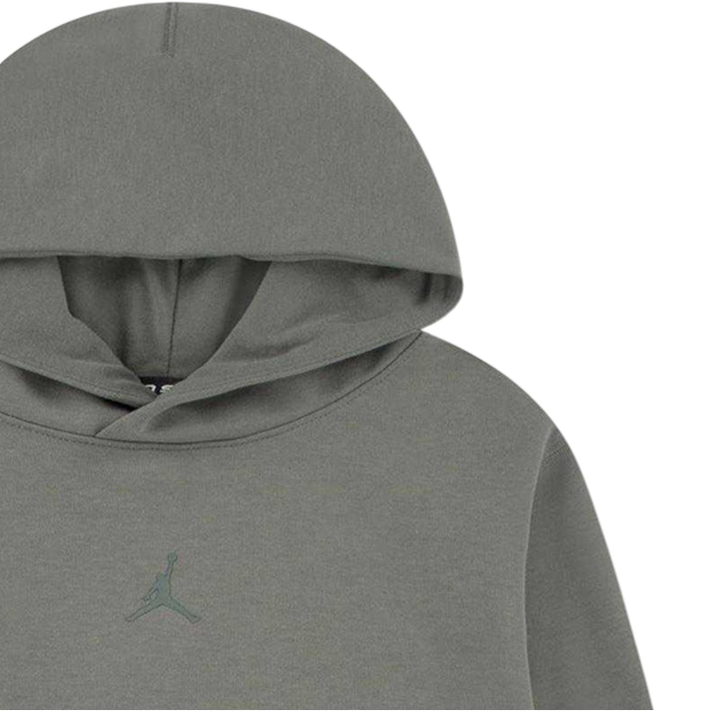 Lichen Green - Side - Nike Childrens-Kids Air Jordan Fleece Overhead Hoodie