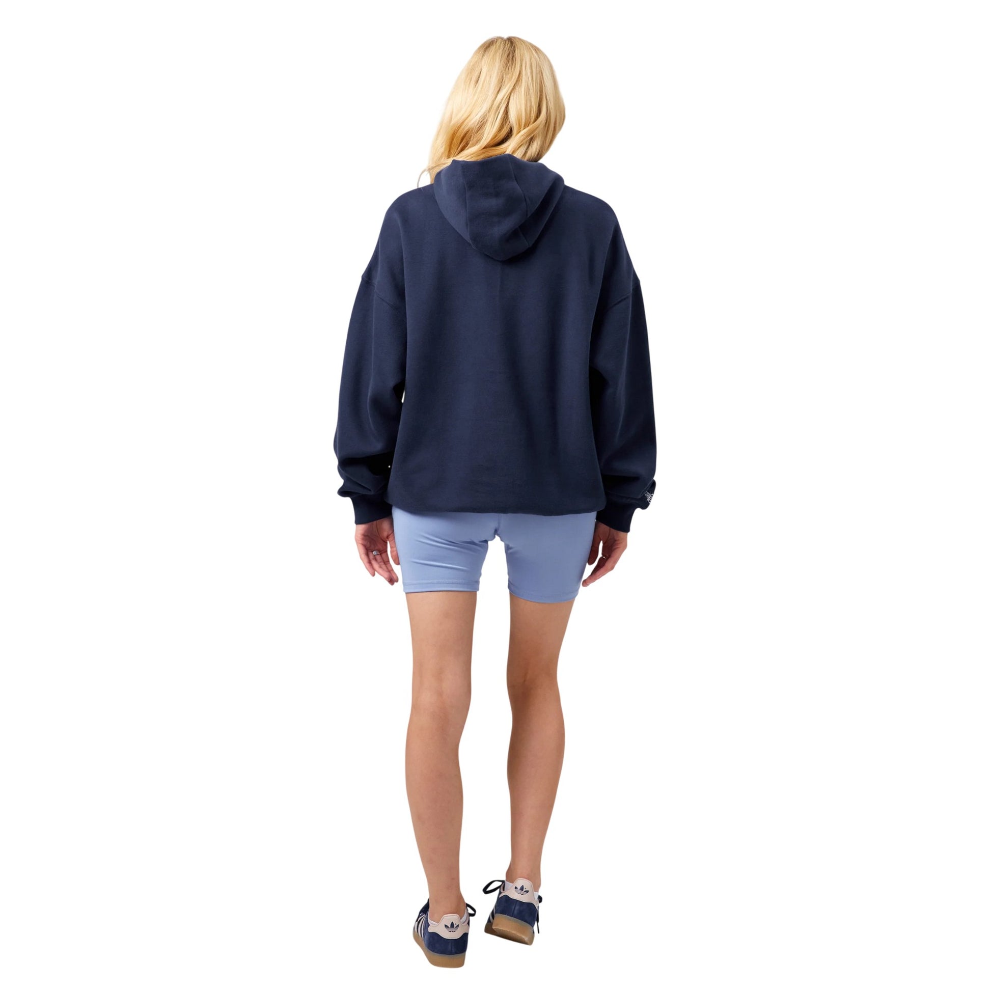 Midnight Blue - Back - Original Creator Womens-Ladies Flowers Hoodie