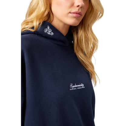 Midnight Blue - Lifestyle - Original Creator Womens-Ladies Flowers Hoodie