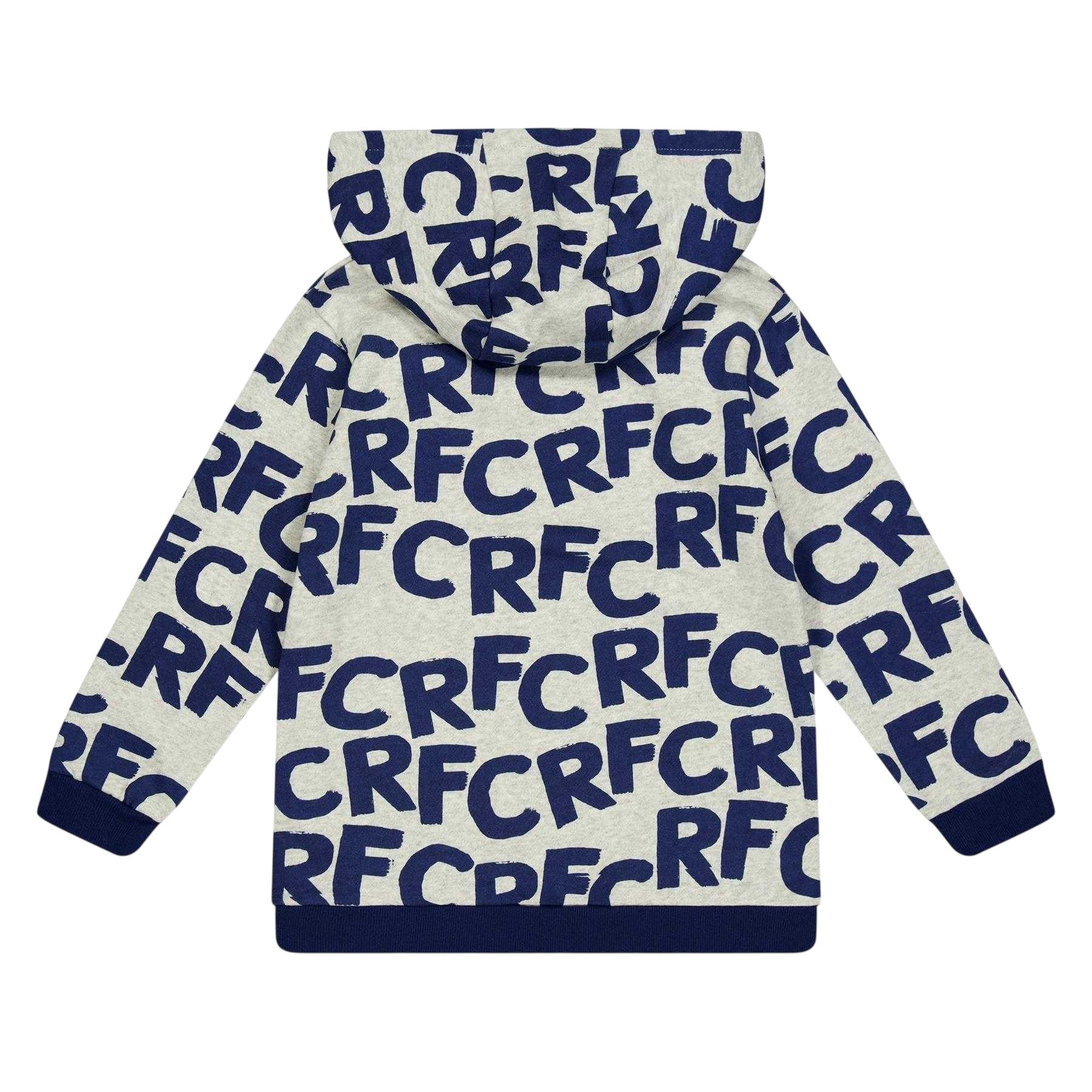 Grey - Back - Castore Childrens-Kids Rangers FC All-Over Print Hoodie