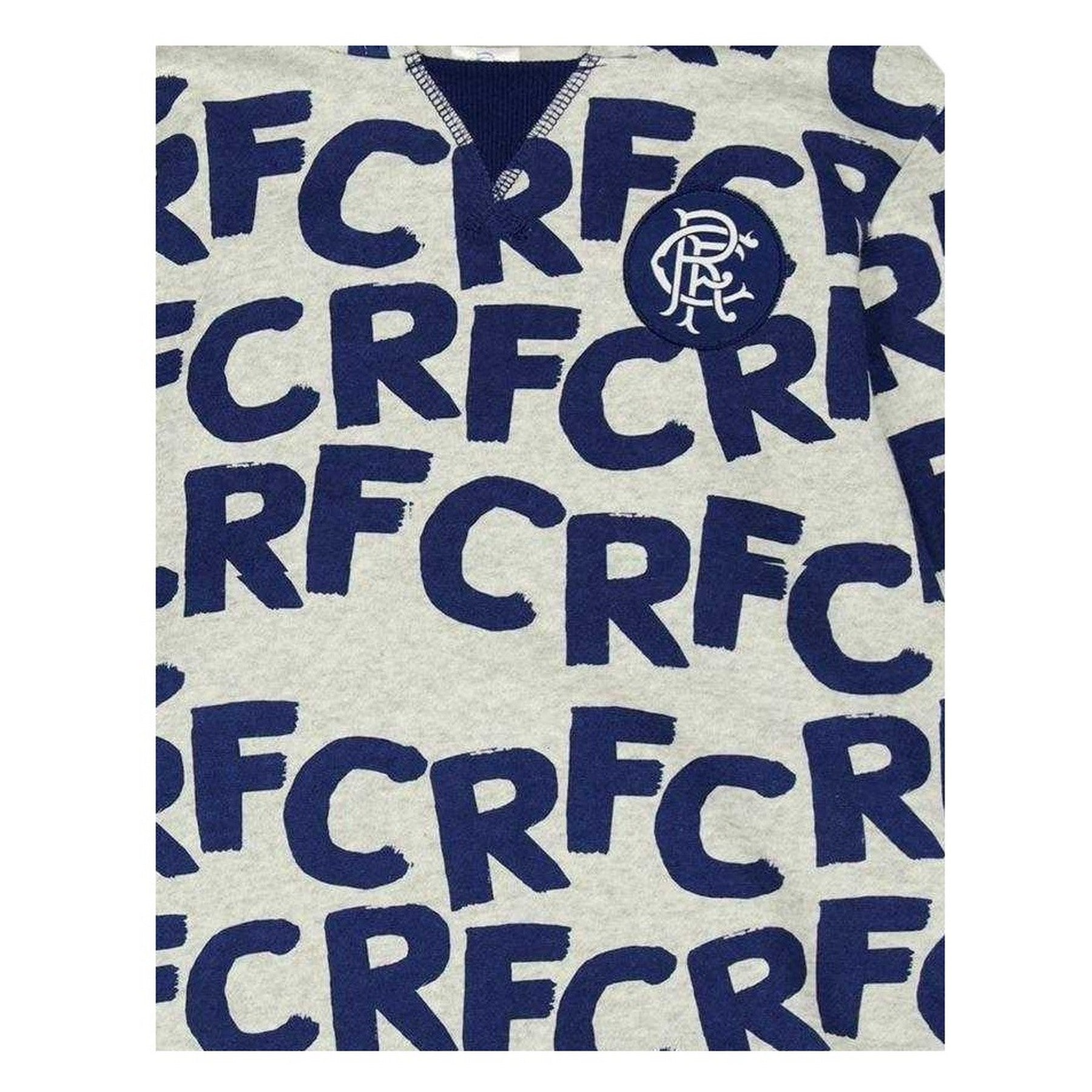Grey - Side - Castore Childrens-Kids Rangers FC All-Over Print Hoodie