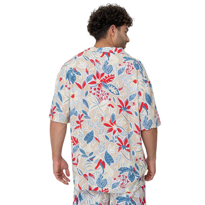 White - Back - Hugo Mens Floral Relaxed Fit Shirt