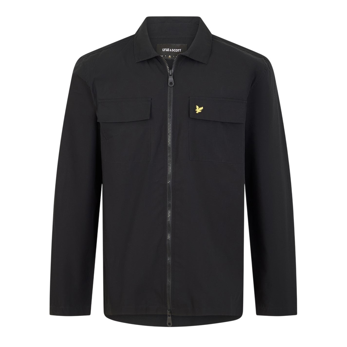 Black - Front - Lyle & Scott Mens Heavy Duty Shirt Jacket