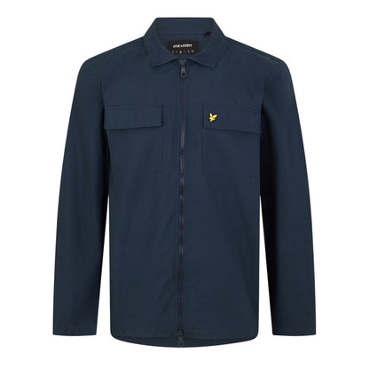 Navy - Front - Lyle & Scott Mens Heavy Duty Shirt Jacket