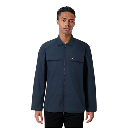 Navy - Side - Lyle & Scott Mens Heavy Duty Shirt Jacket