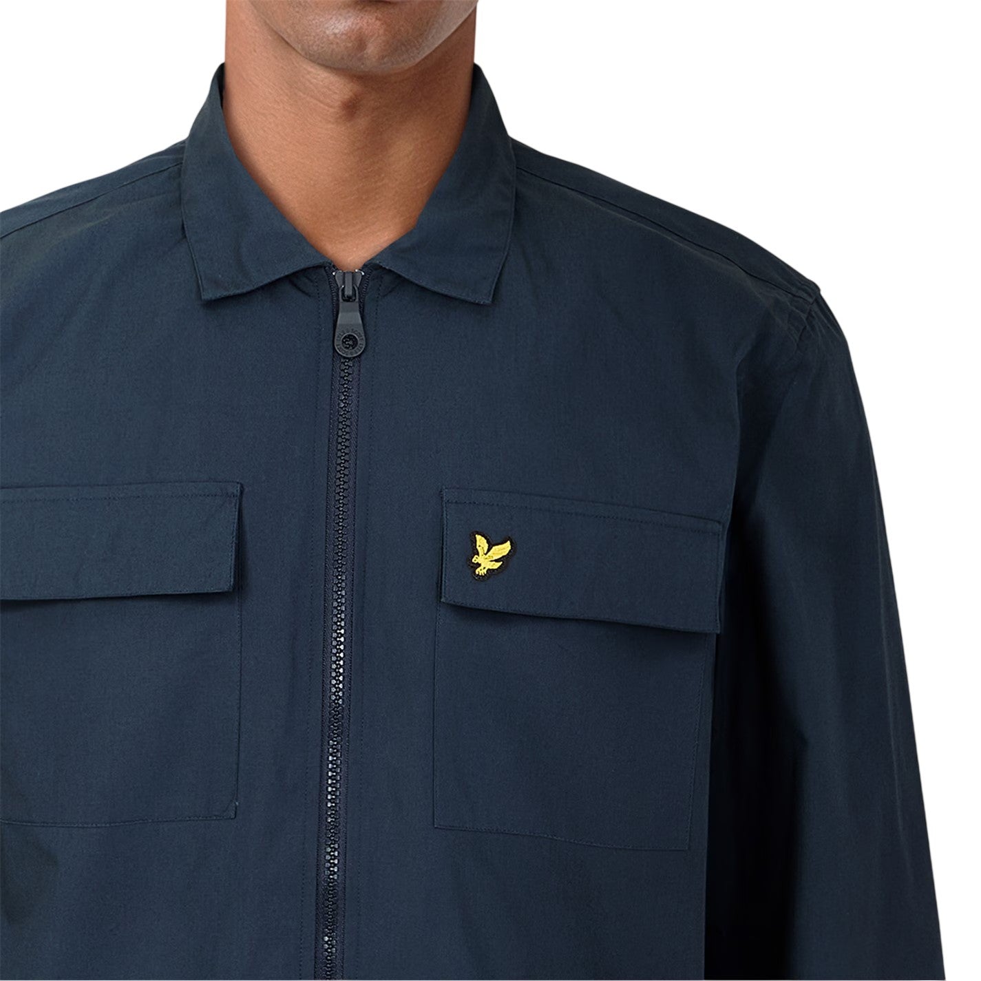 Navy - Pack Shot - Lyle & Scott Mens Heavy Duty Shirt Jacket